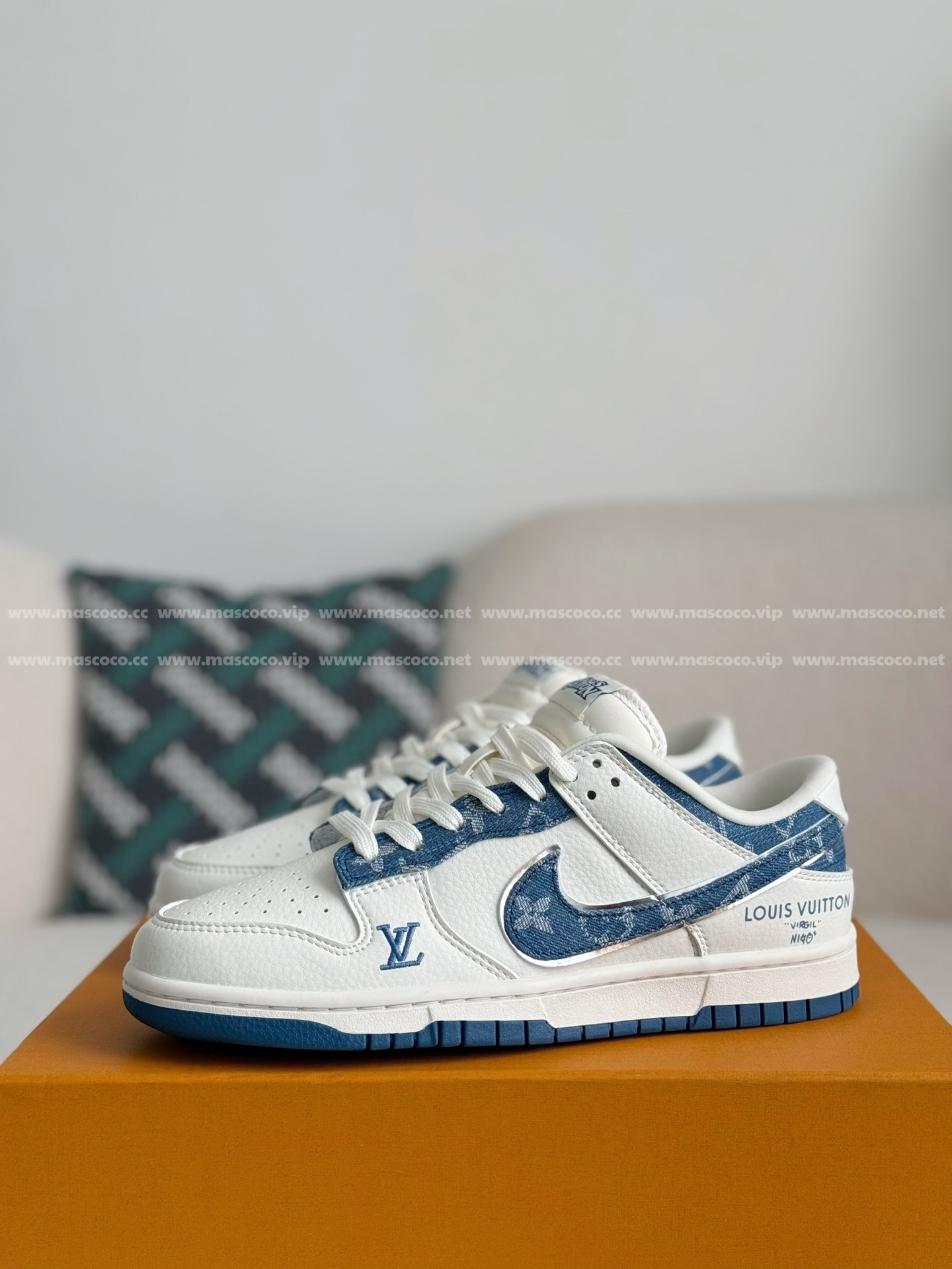 「#3375」LOUIS VUITTON x Nike Dunk Casual Sneakers