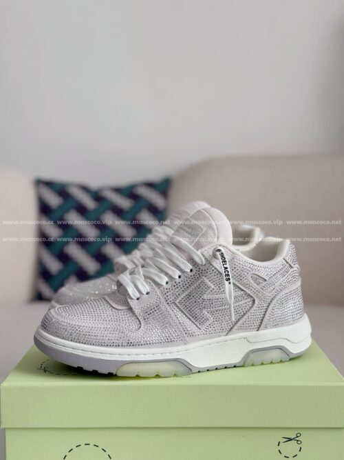 「#3398」OFF-WHITE LEATHER SNEAKERS
