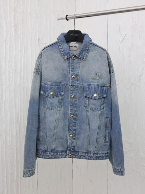 「#3437」miumiu washed denim jacket
