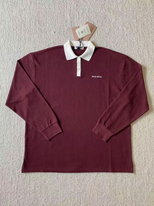 「#3406」Miumiu red polo shirt