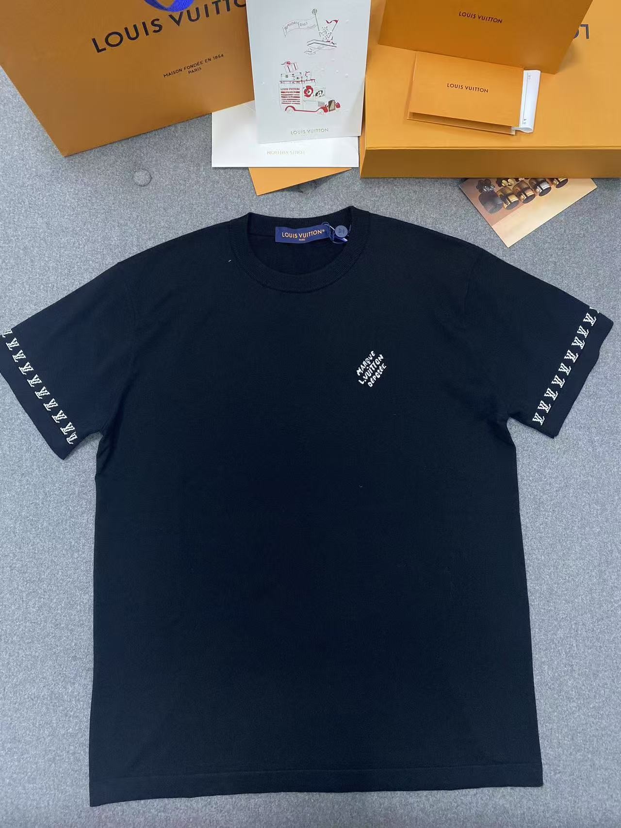 「#3448」LV Sleeve Logo Short Sleeve