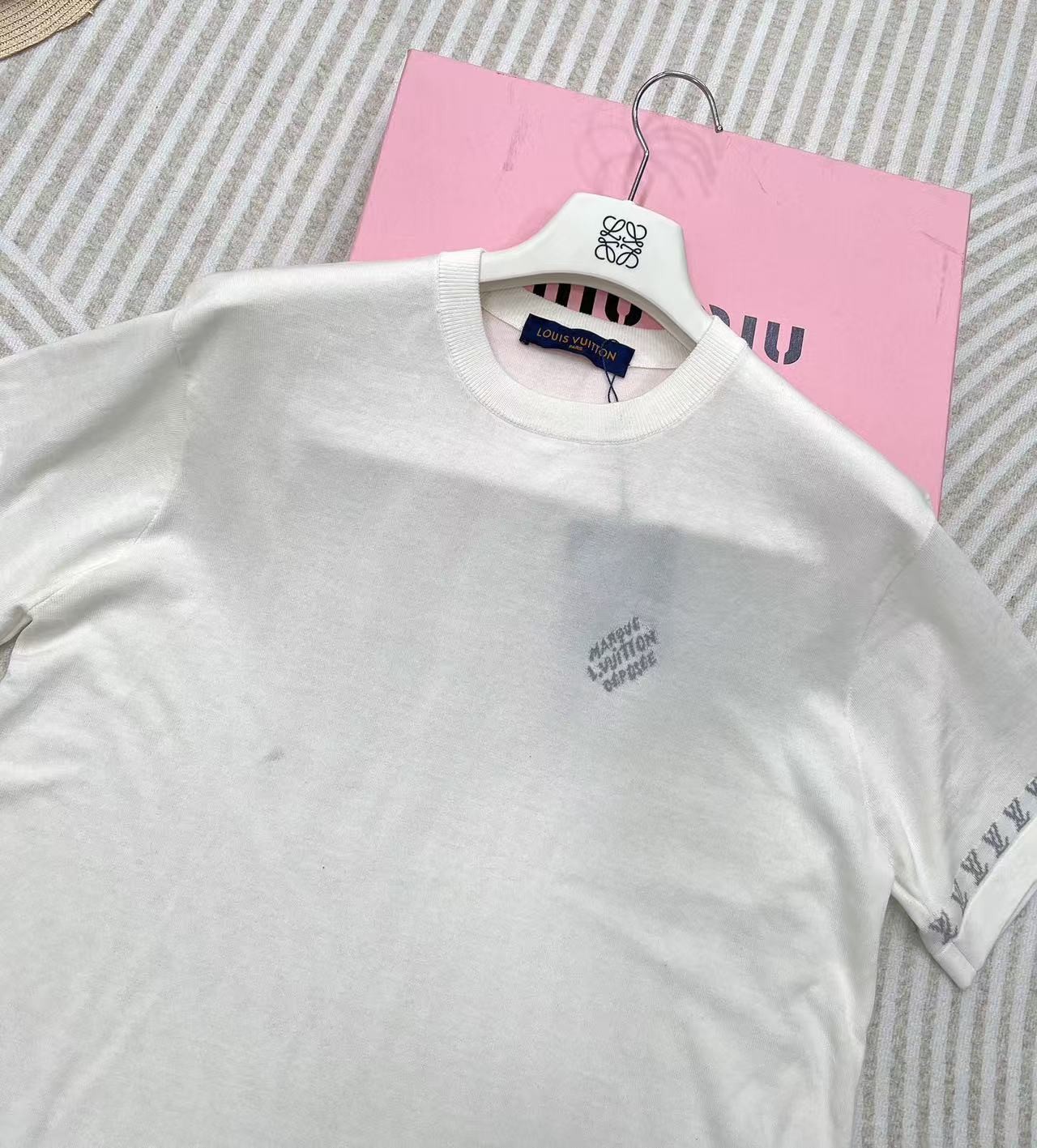「#3449」LV Sleeve Logo Short Sleeve