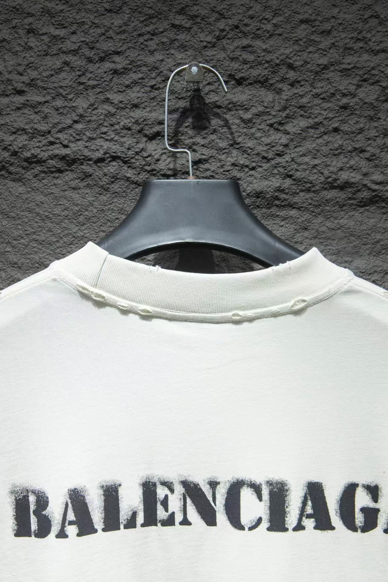 「#3561」BLCG Blurred Slogan Short Sleeves - 图片 3