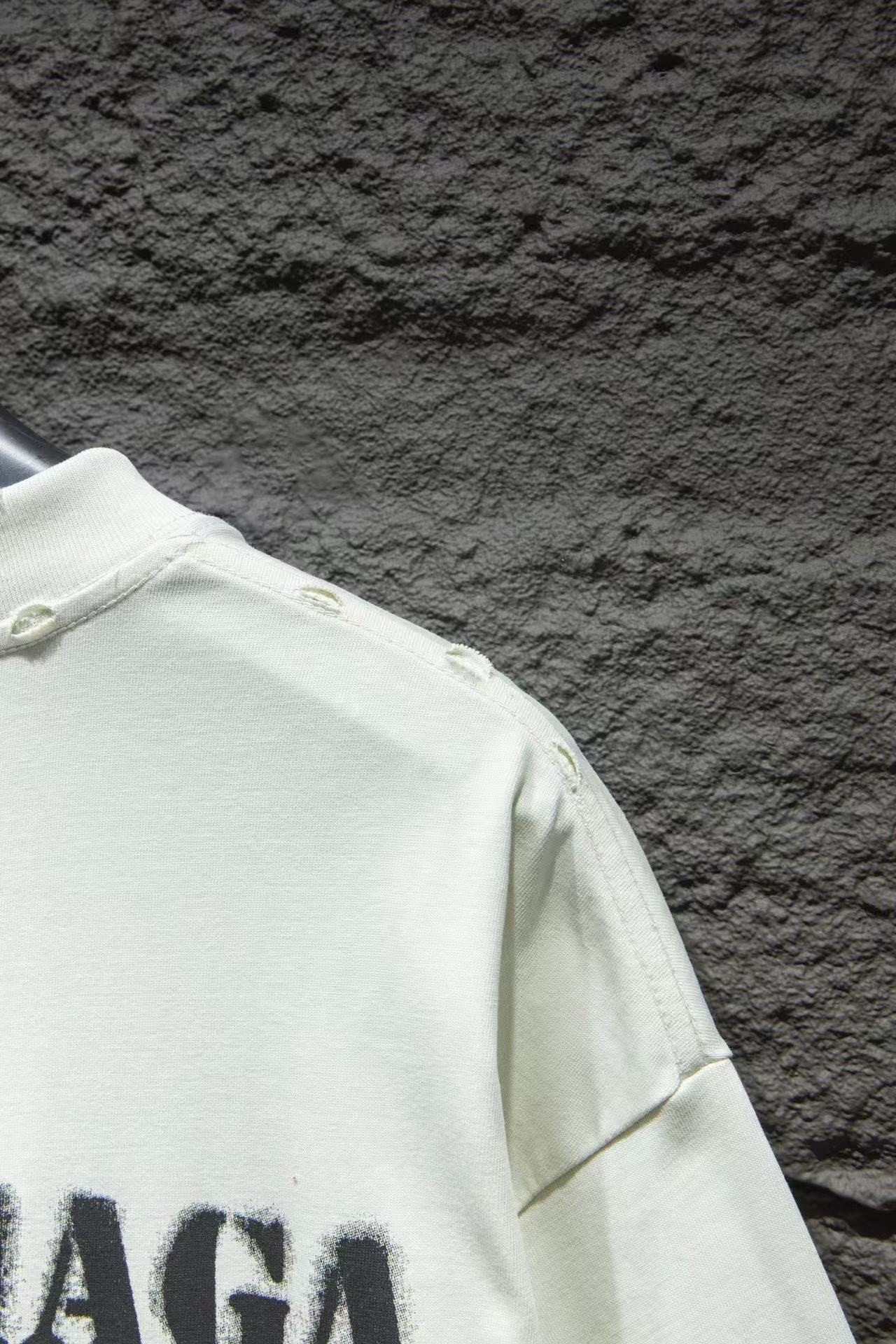 「#3561」BLCG Blurred Slogan Short Sleeves - 图片 4