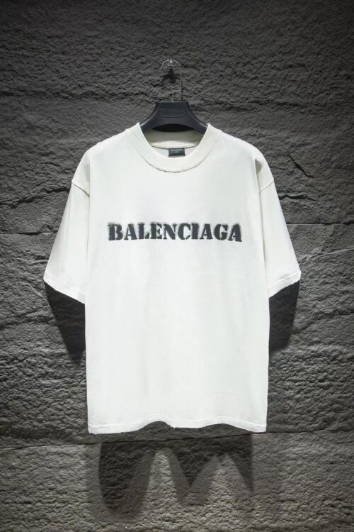 「#3561」BLCG Blurred Slogan Short Sleeves