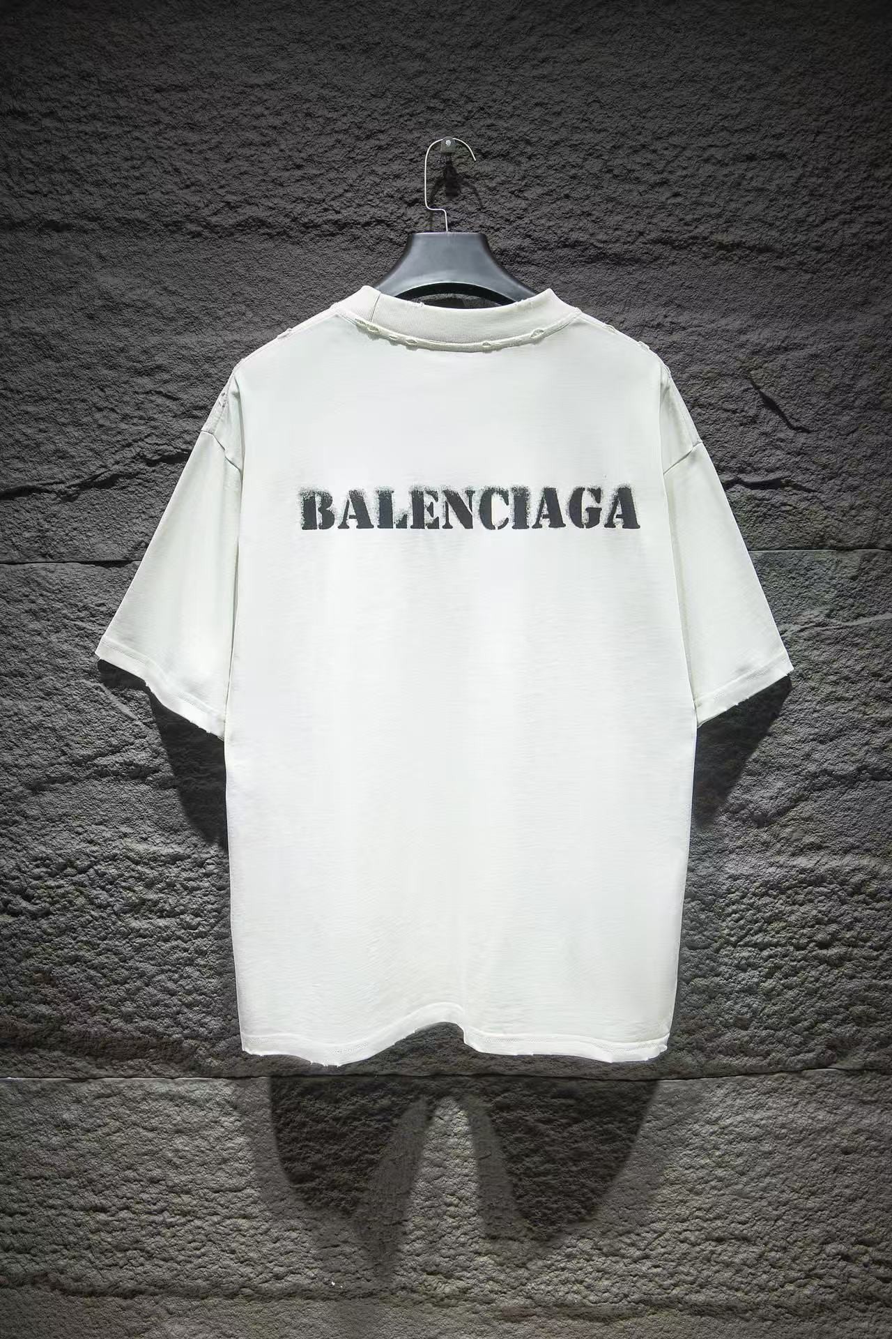 「#3561」BLCG Blurred Slogan Short Sleeves - 图片 2