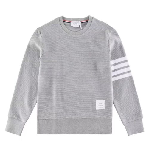 「#3632」Thom Browne ripple crewneck sweatshirt