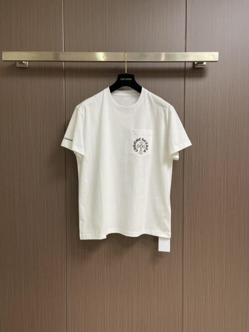 「#2596」Chrome Hearts 2025 early spring new style pocket horseshoe print short sleeves