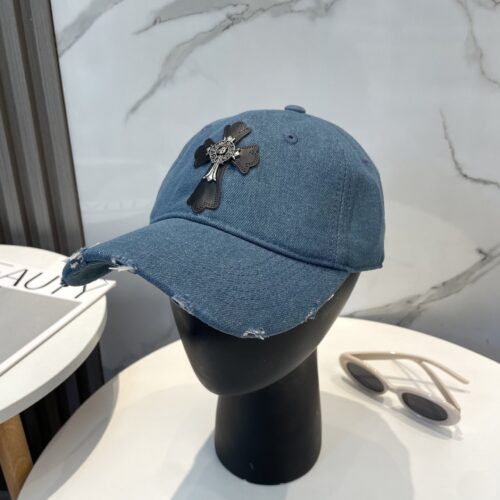 「#3700」Chrome Hearts denim patch baseball cap