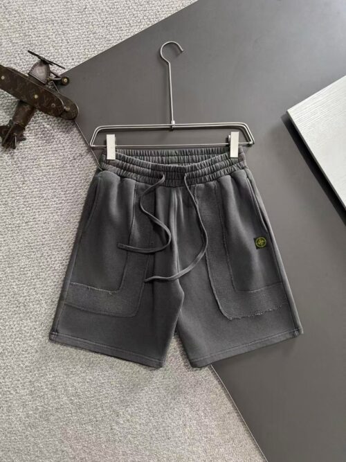 「#3738」Stone Island 2025 Spring and Summer New Elastic Band Casual Washed Loose Shorts