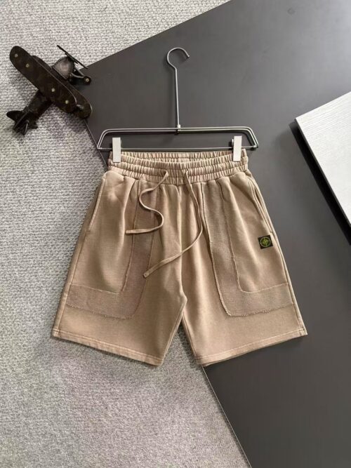 「#3740」Stone Island 2025 Spring and Summer New Elastic Band Casual Washed Loose Shorts
