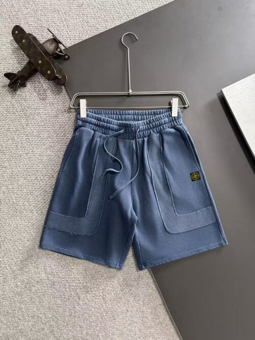 「#3745」Stone Island 2025 Spring and Summer New Elastic Band Casual Washed Loose Shorts