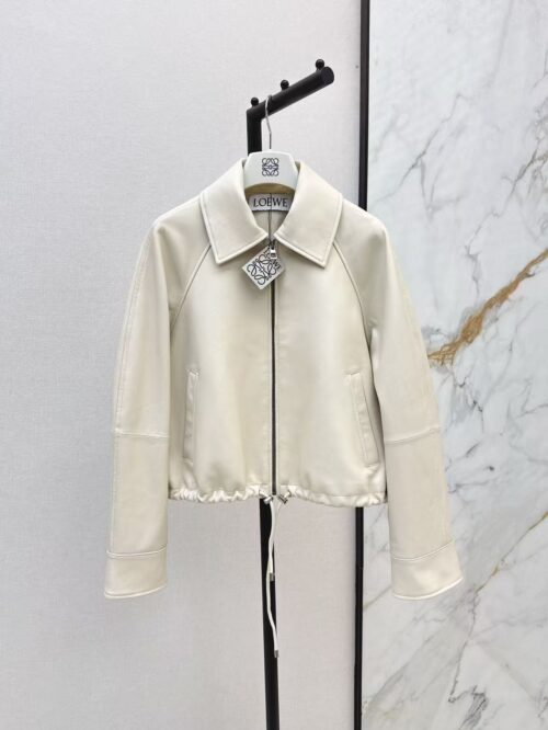 「#3878」Loewe's latest retro and modern design for spring and summer Imported sheepskin Hem drawstring women