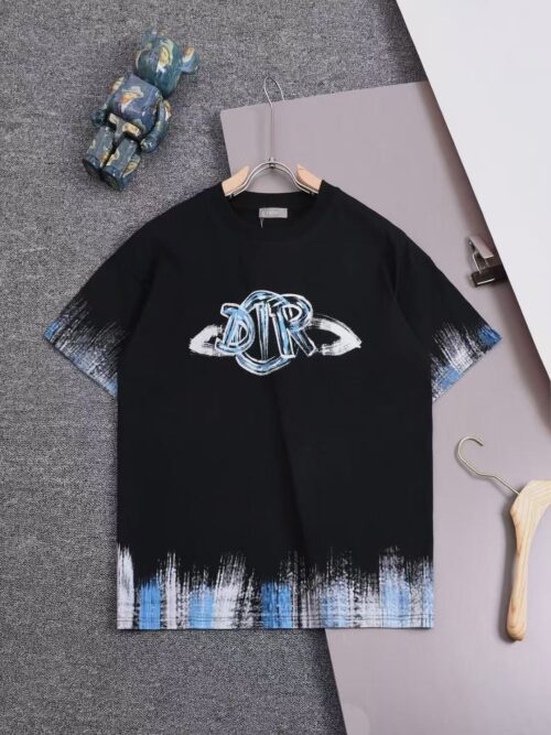 「#3937」Dior 2025 new Starry Sky Graffiti Round Neck T-shirt