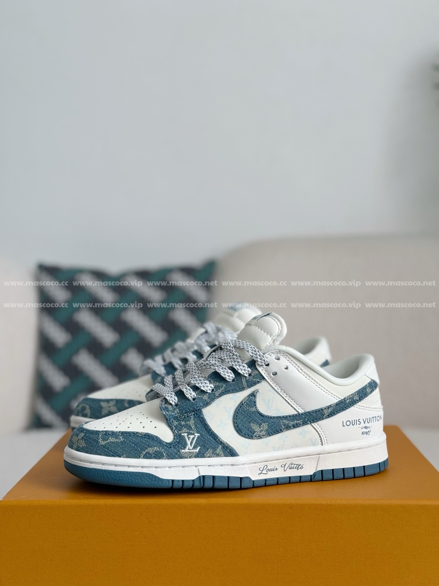 「#4020」LOUIS VUITTON x Nike Dunk Casual Sneakers
