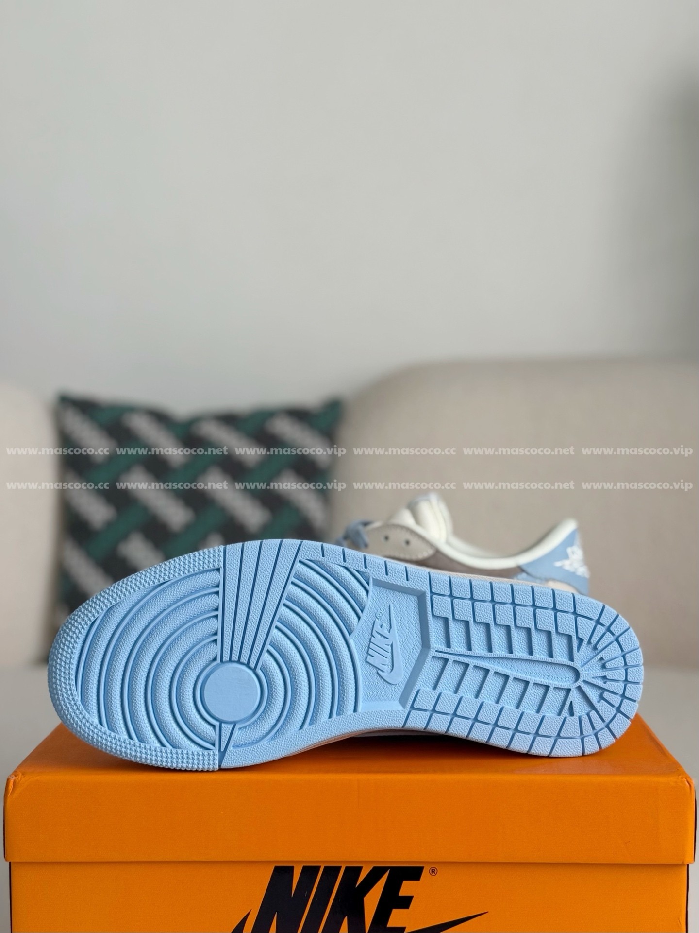 「#4077」LOUIS VUITTON x Jordan Air Jordan 1 Casual Sneakers - 图片 5