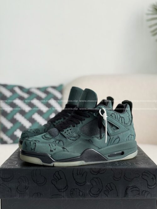 「#2424」Jordan Air Jordan 4 retro kaws suede lightweight wear-resistant non-slip mid-top