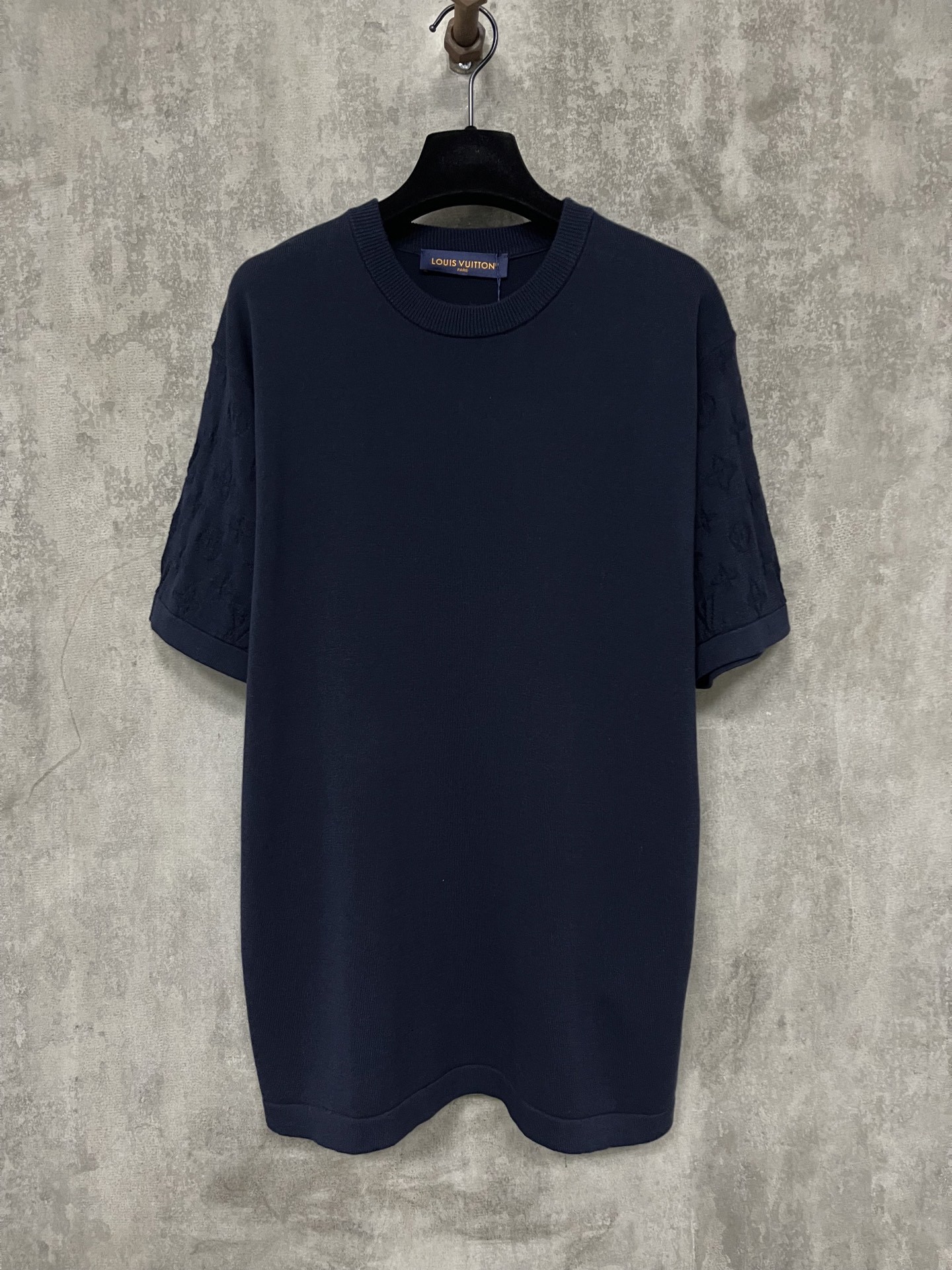 「#4364」Louis Vuitton Cotton Jacquard Crew Neck Short Sleeve T-Shirt