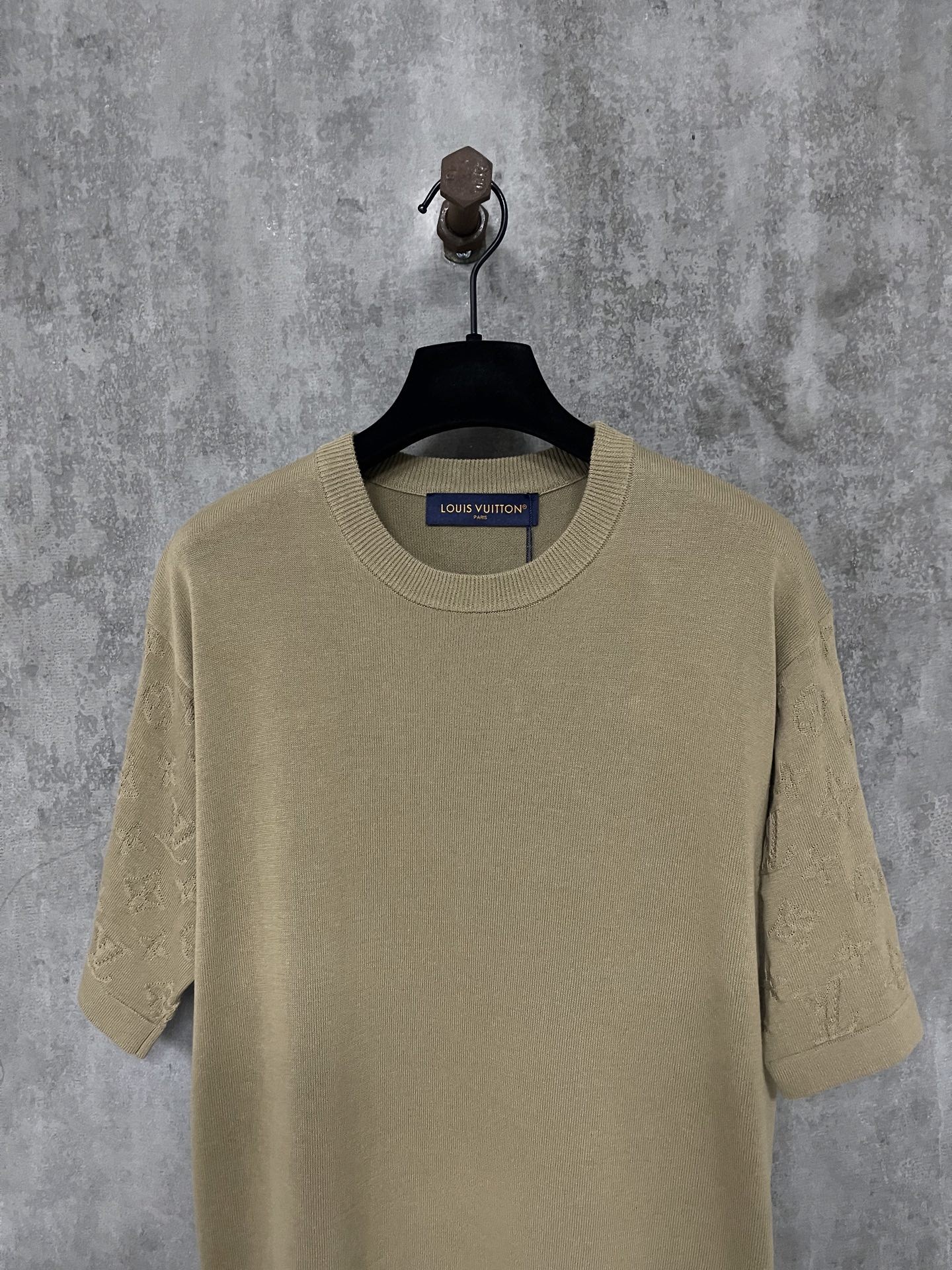 「#4365」Louis Vuitton Cotton Jacquard Crew Neck Short Sleeve T-Shirt - 图片 4