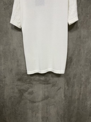 「#4366」Louis Vuitton Cotton Jacquard Crew Neck Short Sleeve T-Shirt - 图片 4