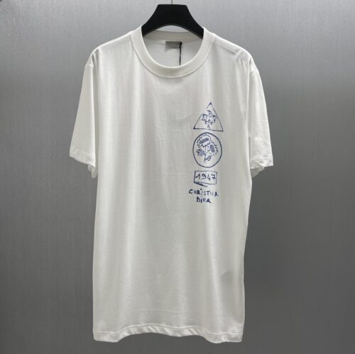 「#4379」Dior-CD Dream House and Dynamic Tree Shadow T-shirt