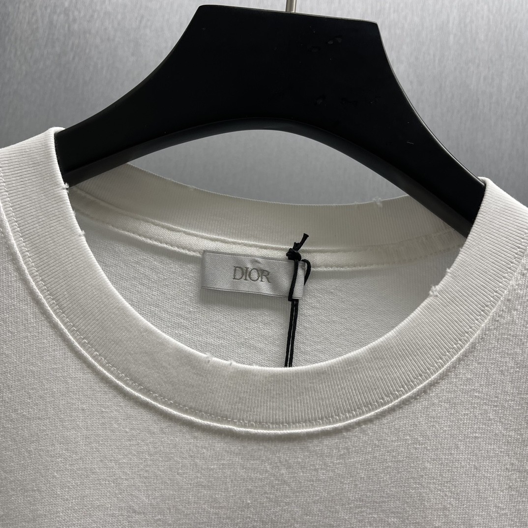 「#4380」Dior-CD Friends Private Letter Short Sleeve - 图片 3