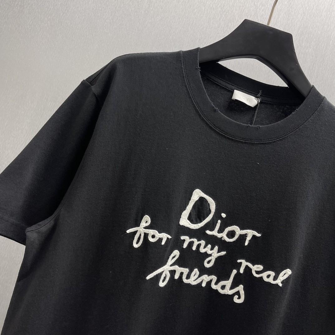 「#4381」Dior-CD Friends Private Letter Short Sleeve - 图片 4