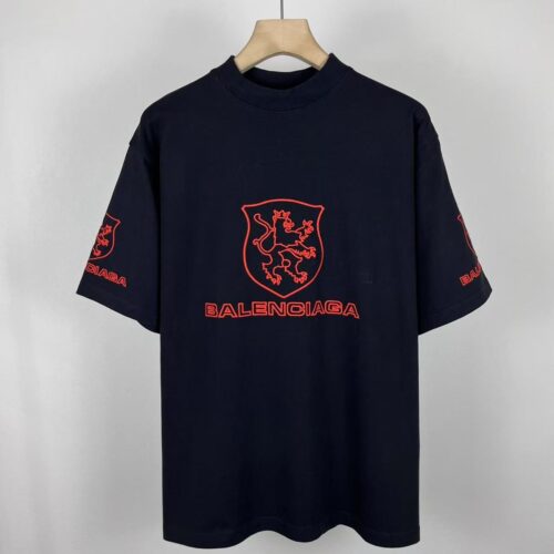 「#4389」Balenciaga three-tone red double ring print short-sleeved T-shirt