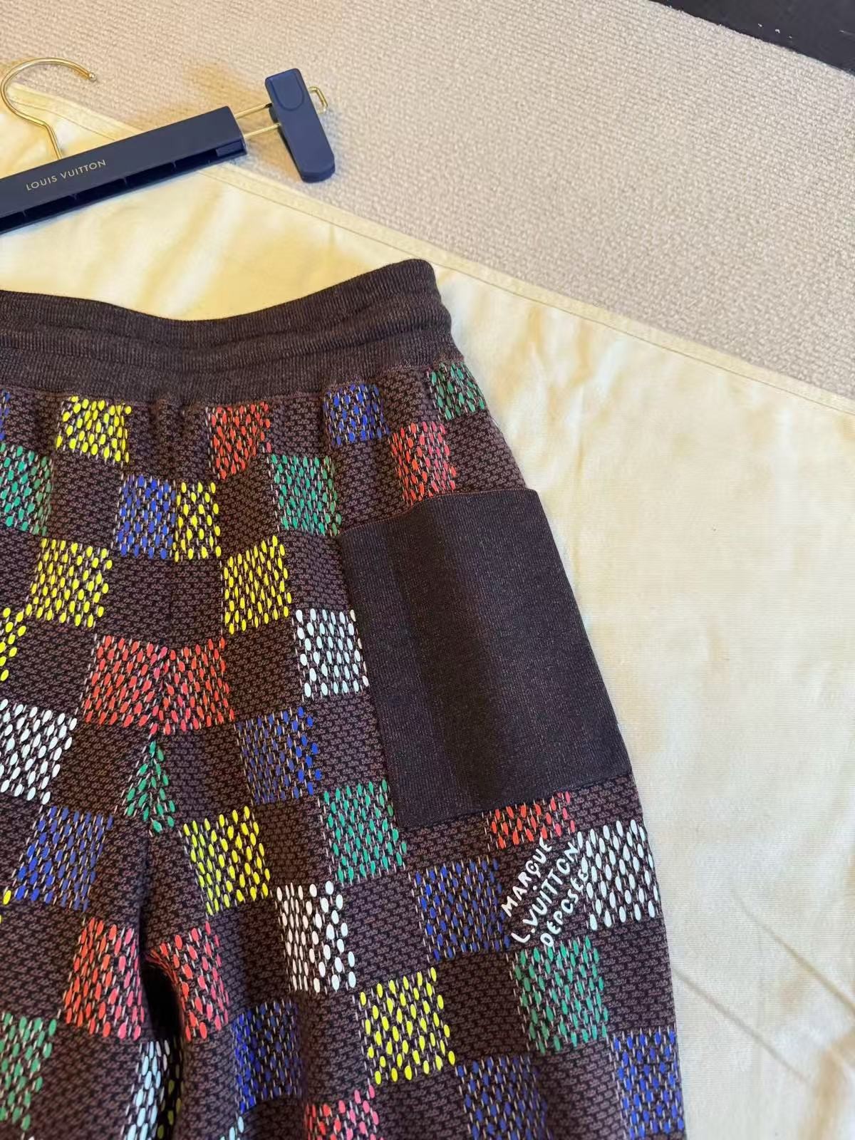 「#4406」LOUIS VUITTON Colorful checkerboard jacquard knitted shorts - 图片 4