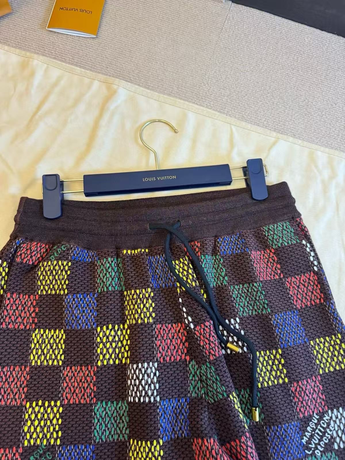 「#4406」LOUIS VUITTON Colorful checkerboard jacquard knitted shorts - 图片 3