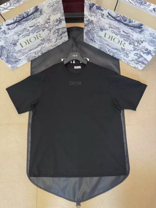 「#4422」DIOR 3D flower embroidered short sleeves