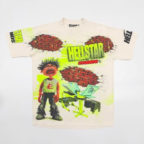 「#4445」Hellstar printed lettering short-sleeved T-shirt