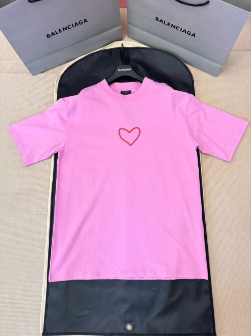 「#4480」Balenciaga Chinese Valentine's Day limited edition love silicone print short-sleeve