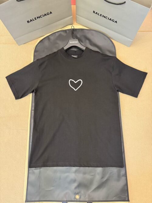 「#4481」Balenciaga Chinese Valentine's Day limited edition love silicone print short-sleeve