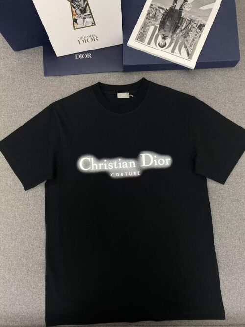 「#4504」Dior fluorescent effect loose fit hood T-shirt