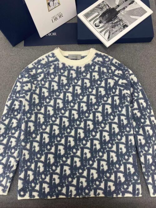 「#4506」Dior Oblique Zipper Pullover Sweater