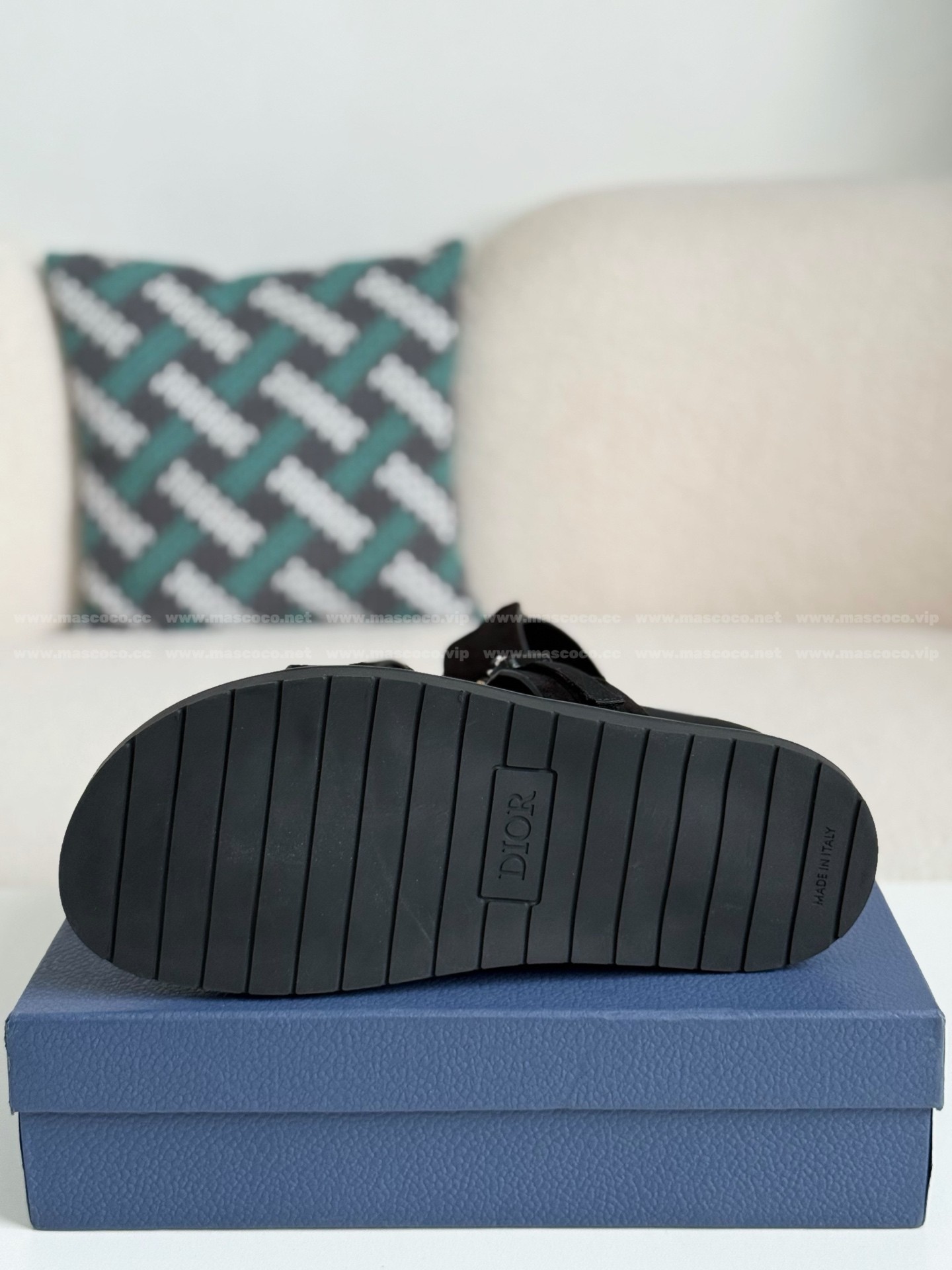 「#4517」Dior Aqua Faux Suede Slippers - 图片 5