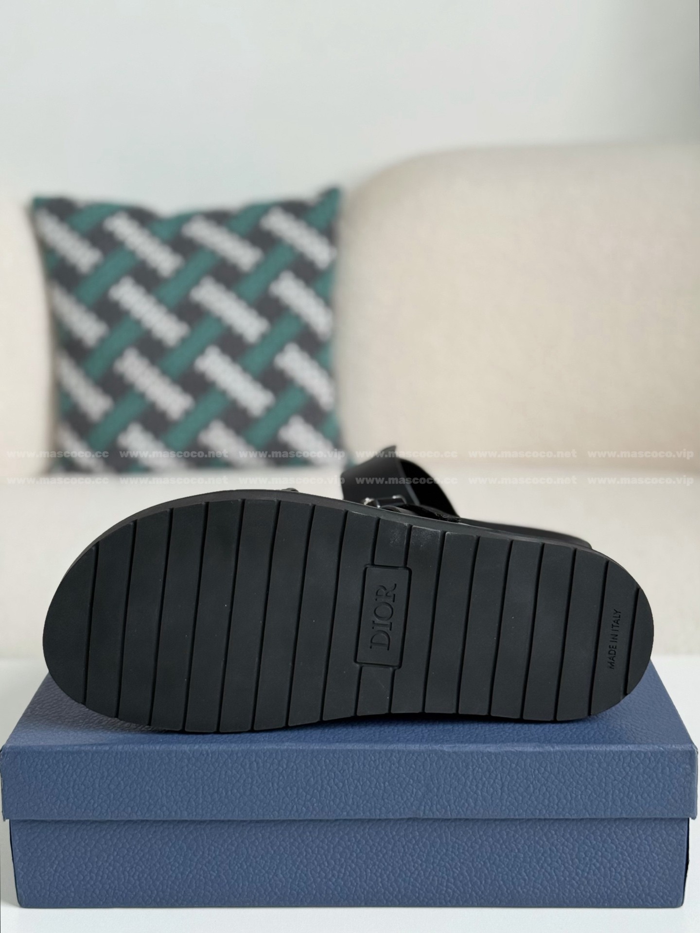 「#4519」Dior Aqua Leather Slippers - 图片 5