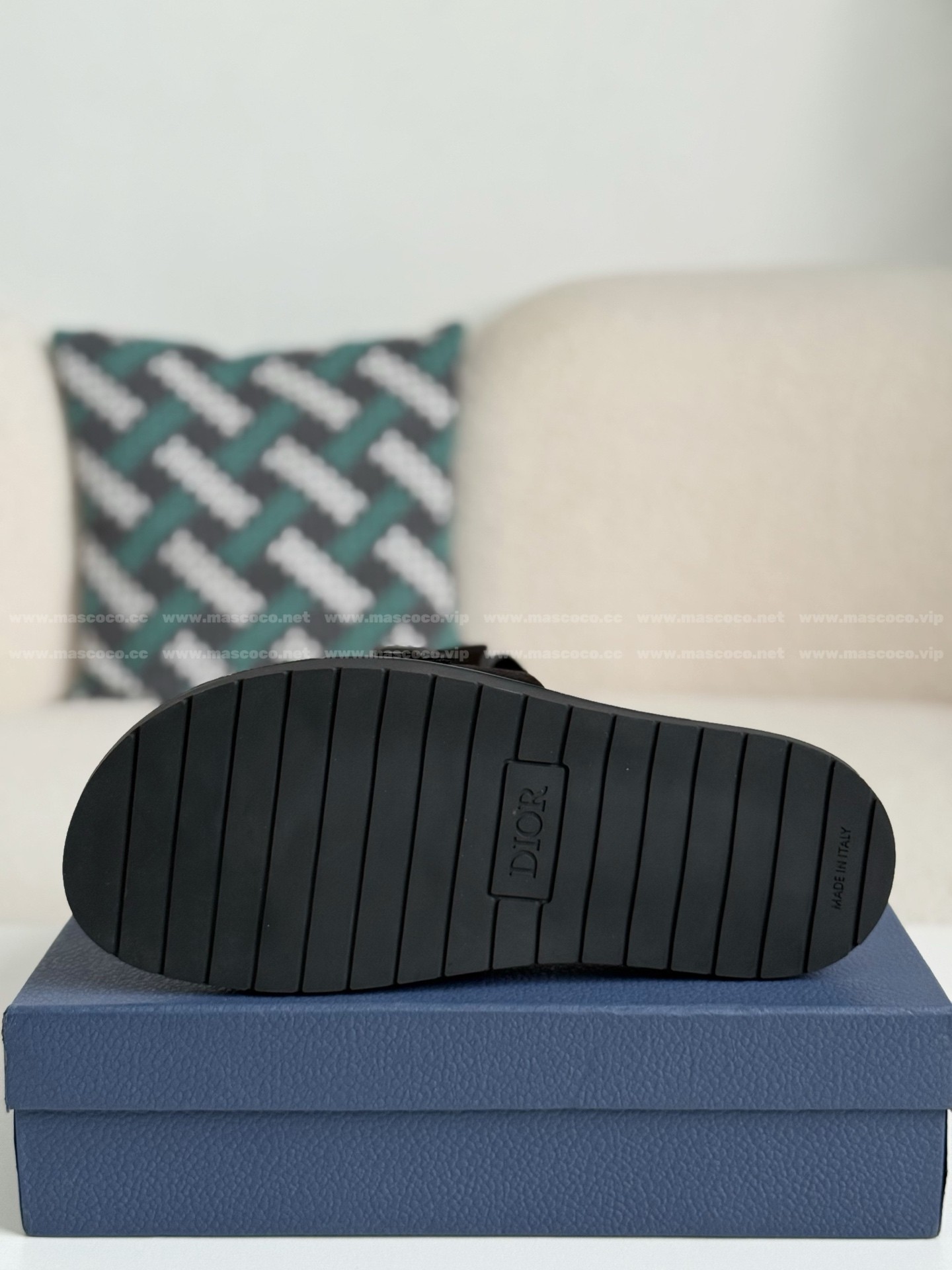 「#4521」Dior Aqua Faux Suede Slippers - 图片 5