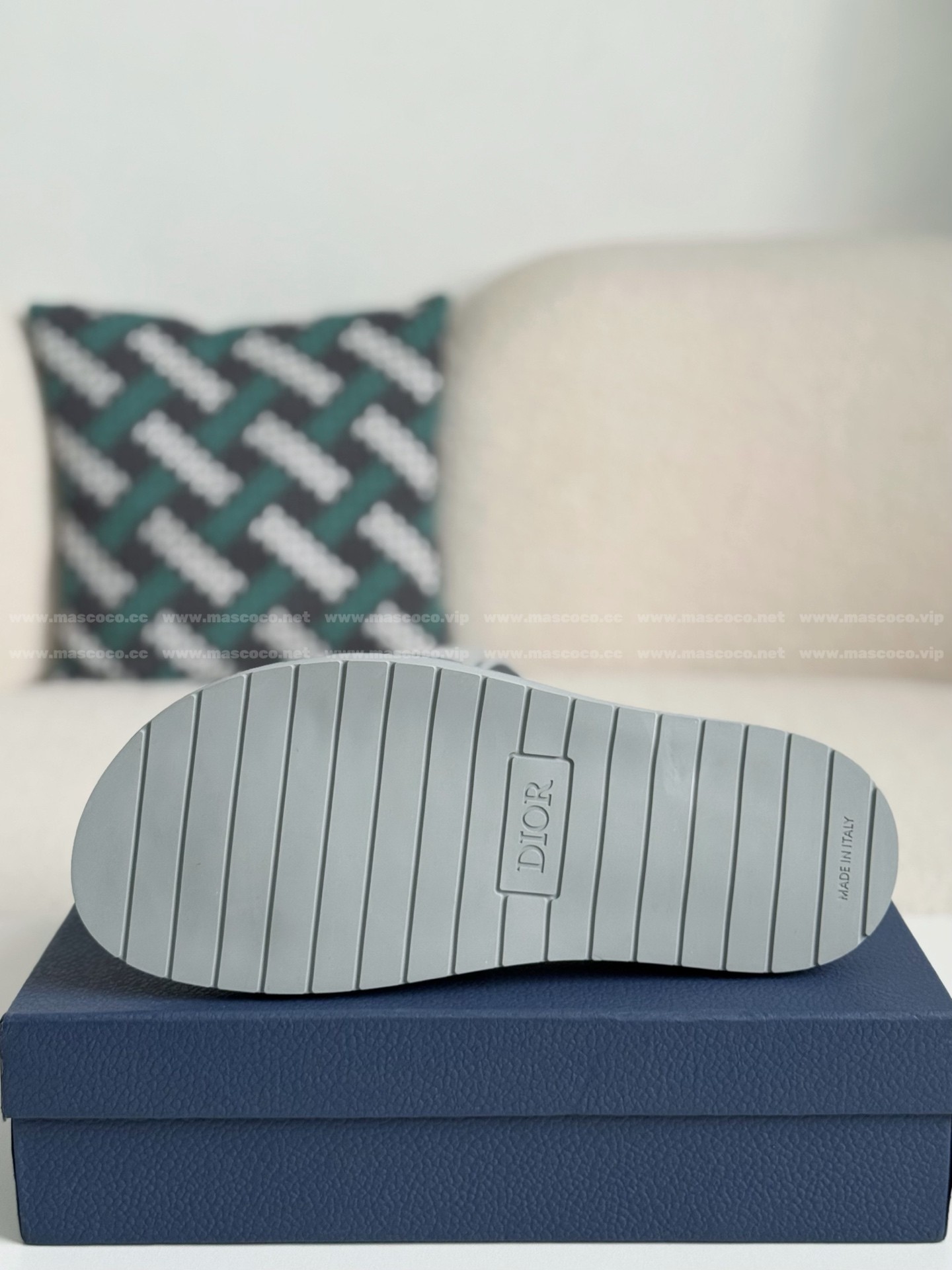 「#4523」Dior Aqua Faux Suede Slippers - 图片 5