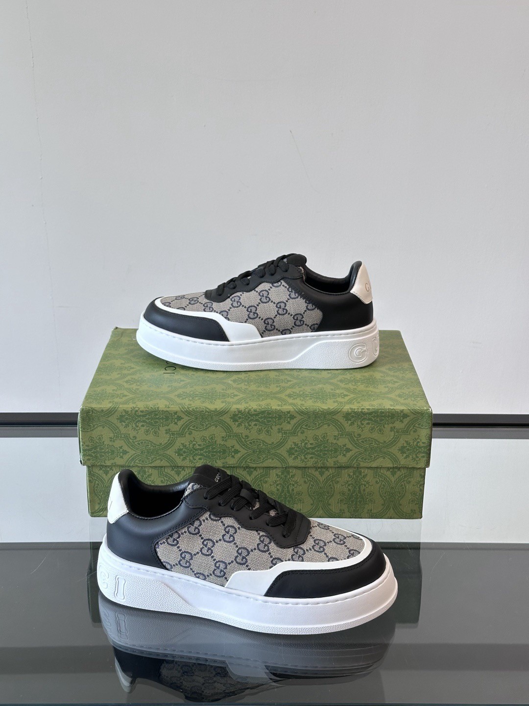 「#4568」GUCCI imported cowhide thick-soled casual shoes - 图片 6