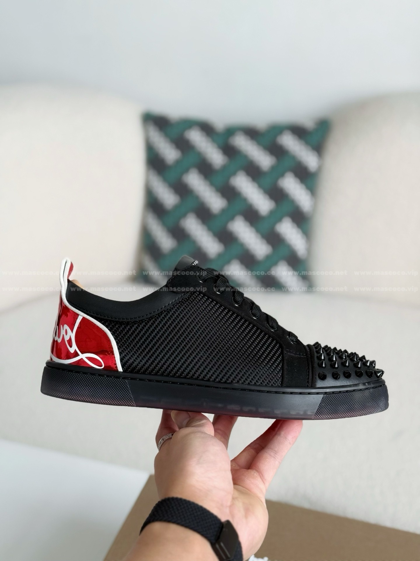 「#4776」Christian Louboutin Faux Suede Sneakers - 图片 6