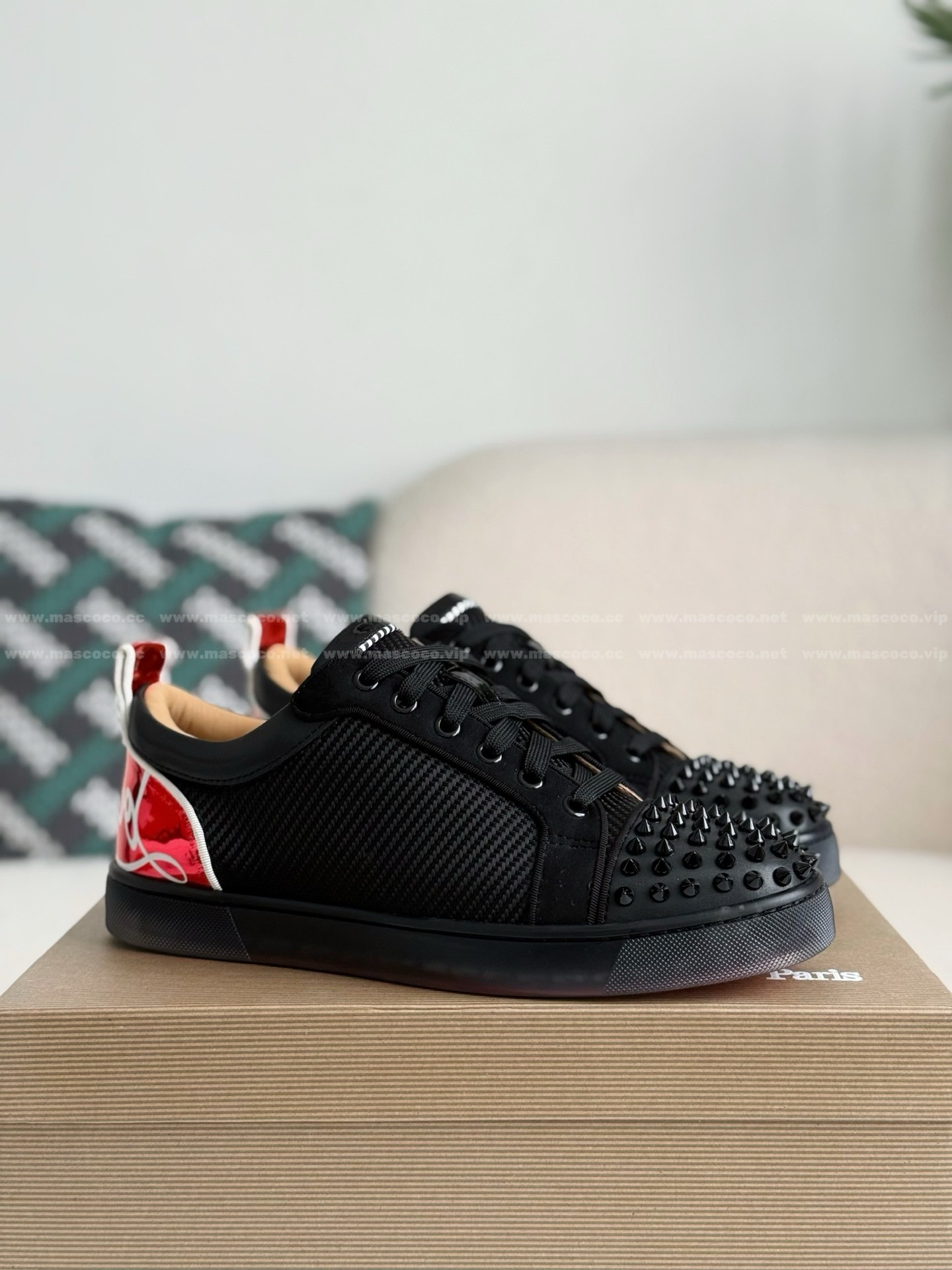 「#4776」Christian Louboutin Faux Suede Sneakers - 图片 2