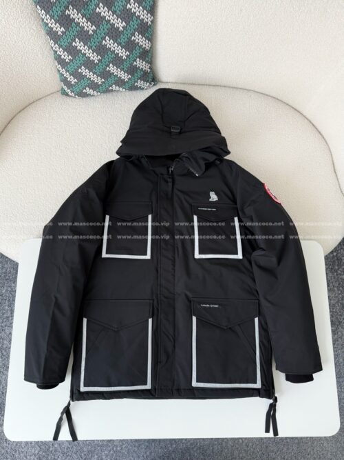 「#4862」Canada Goose x OVO Joint Model Reflective Strip Hooded Down Jacket