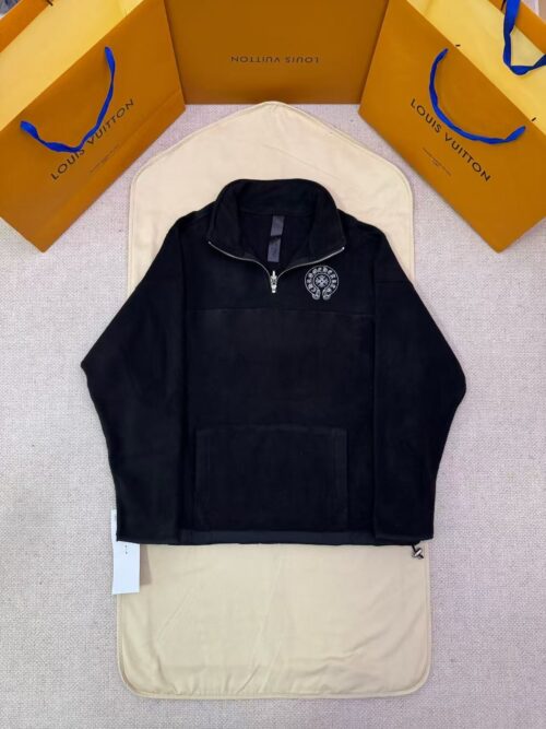 「#4895」Chrome Hearts polar fleece half-zip pocket drawstring long-sleeved sweatshirt