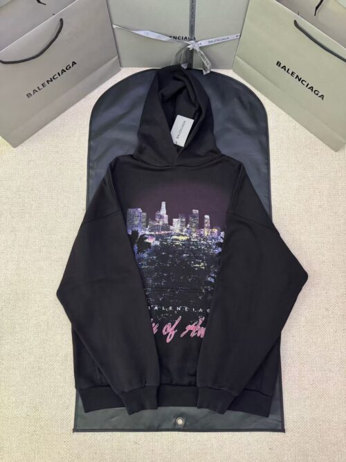 「#4904」Balenciaga city night scene print hooded sweatshirt