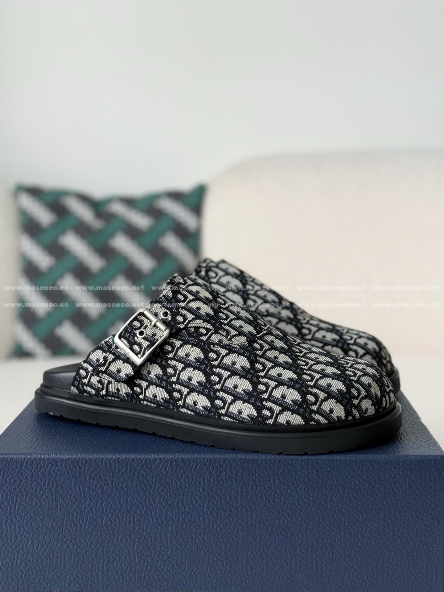 「#4925」Dior Aqua Slipper With A Strap - 图片 2