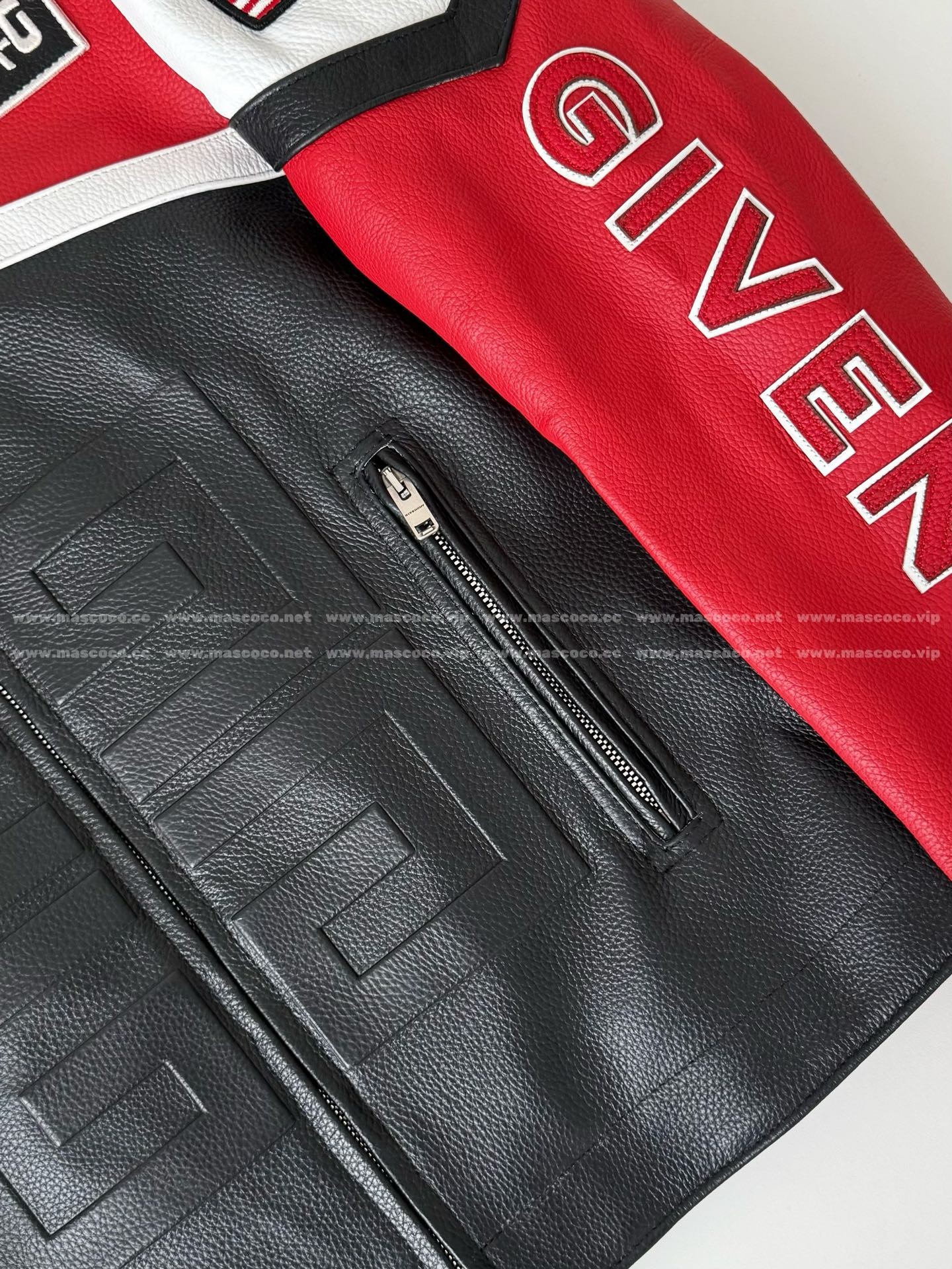 「#4981」Givenchy SS23 Contrast Color Zipper Stand Collar Leather Jacket - 图片 4