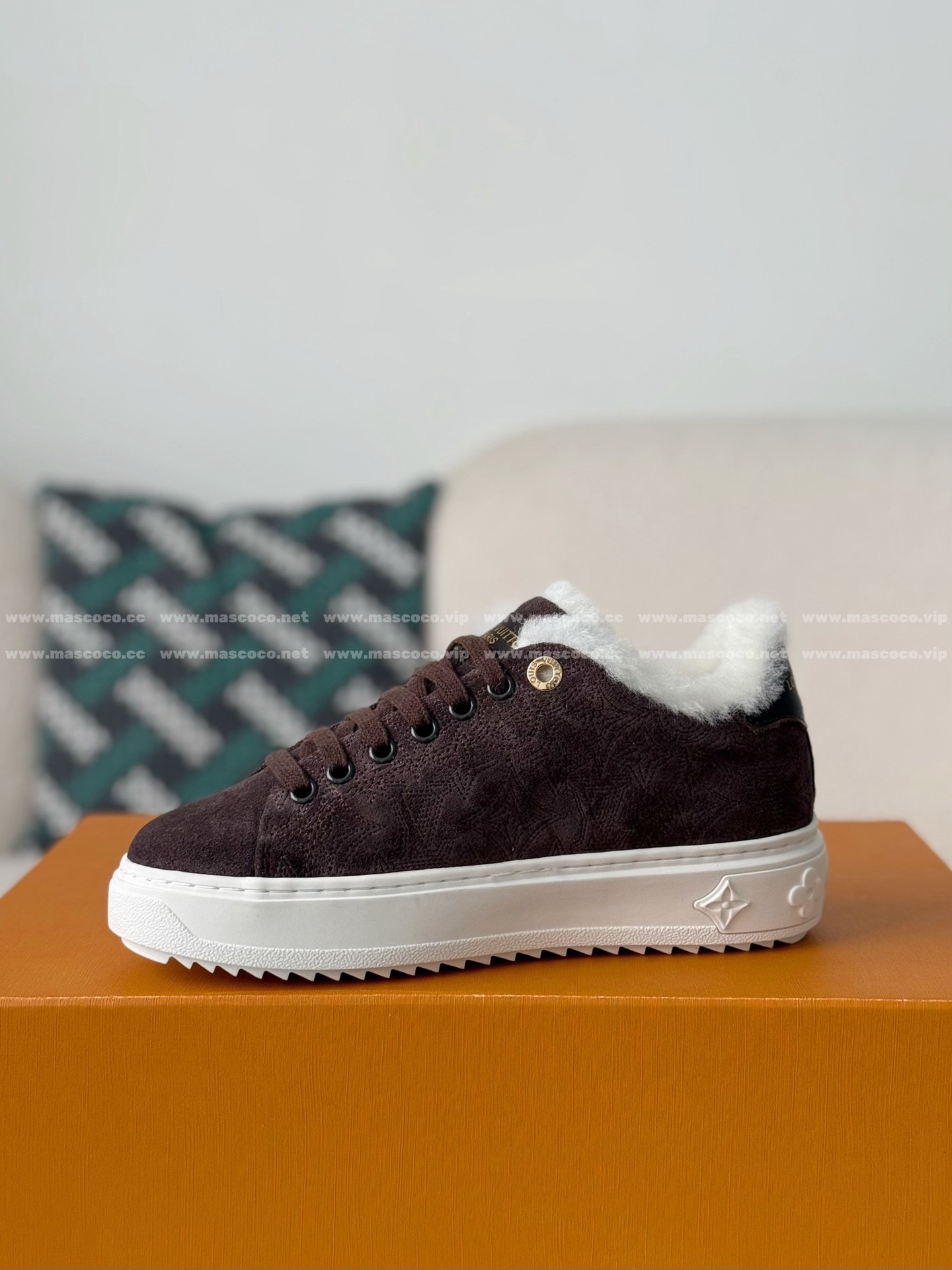 「#5147」Louis Vuitton Time Out Suede Sneakers - 图片 4
