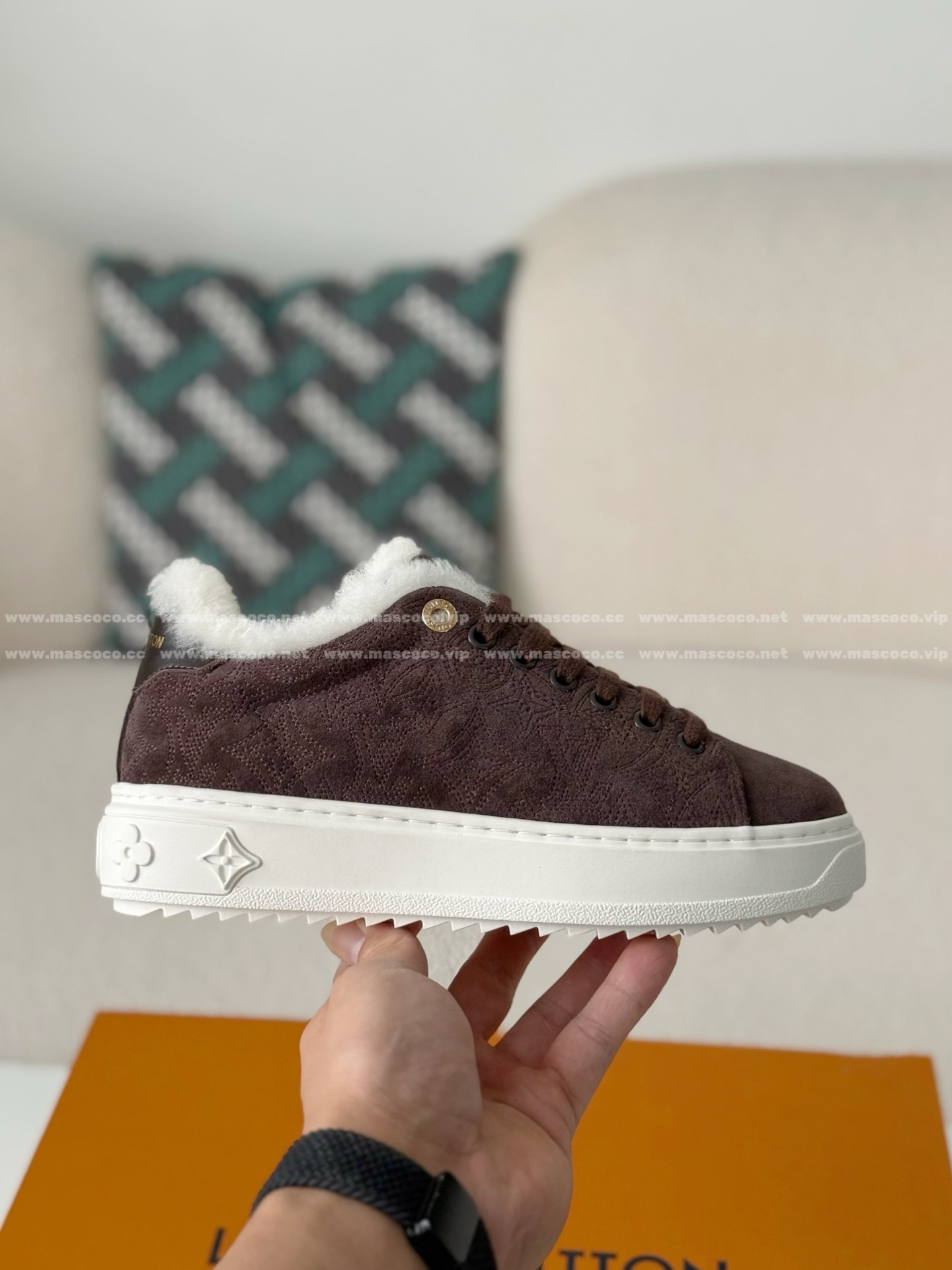 「#5147」Louis Vuitton Time Out Suede Sneakers - 图片 6